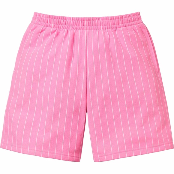 Supreme Pinstripe Fleece Sweatshort in Pink SS24 Men’s...